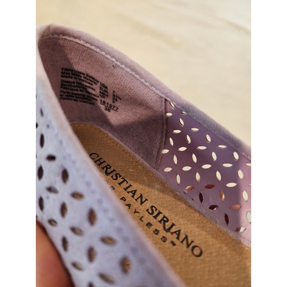 CHRISTIAN SIRIANO for Payless Delilah Flats Medallion Cutout Purple Lilac Sz 7 - Picture 5 of 5